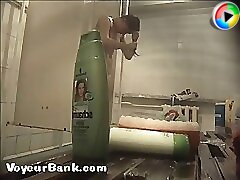 12 movies - Young slim doll getting spied after in the showers Part 3