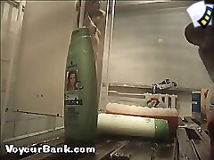 12 movies - Young slim doll getting spied after in the showers Part 2