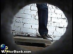 12 movies - Hot voyeur vids from a spycammed country toilet Part 2