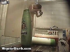 12 movies - Young slim doll getting spied after in the showers Part 3