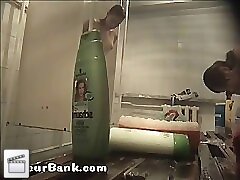 12 movies - Young slim doll getting spied after in the showers Part 2