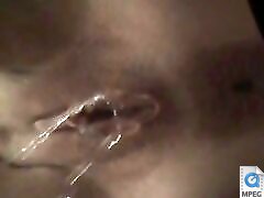 6 movies - Gal in a striped beachwear recorded taking a leak in a private bathroom Part 3