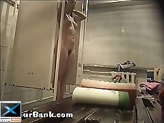 12 movies - Young slim doll getting spied after in the showers Part 1